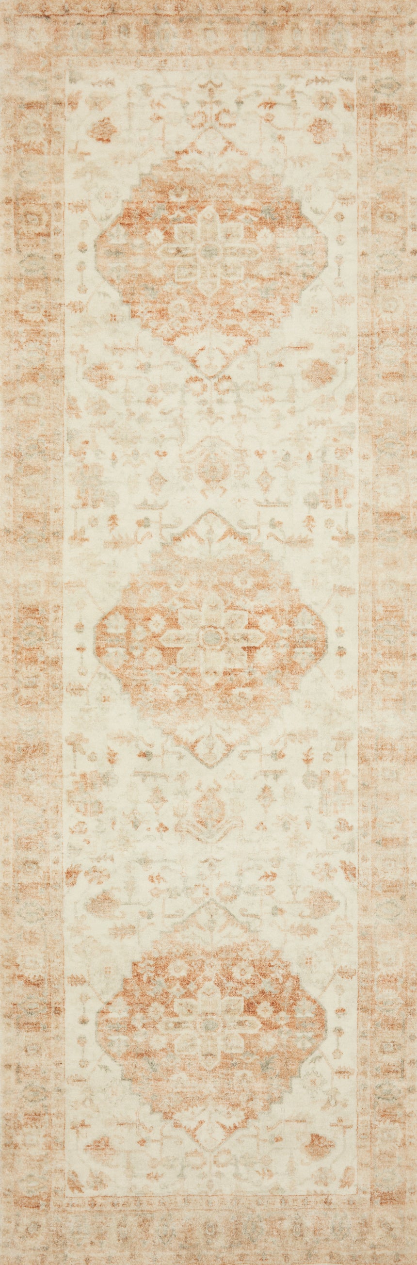 Rosette Rug 03 | Ivory / Terracotta