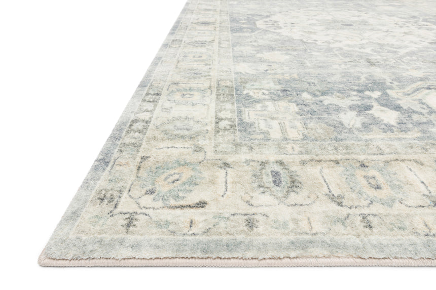 Rosette Rug 07 | Denim / Fog