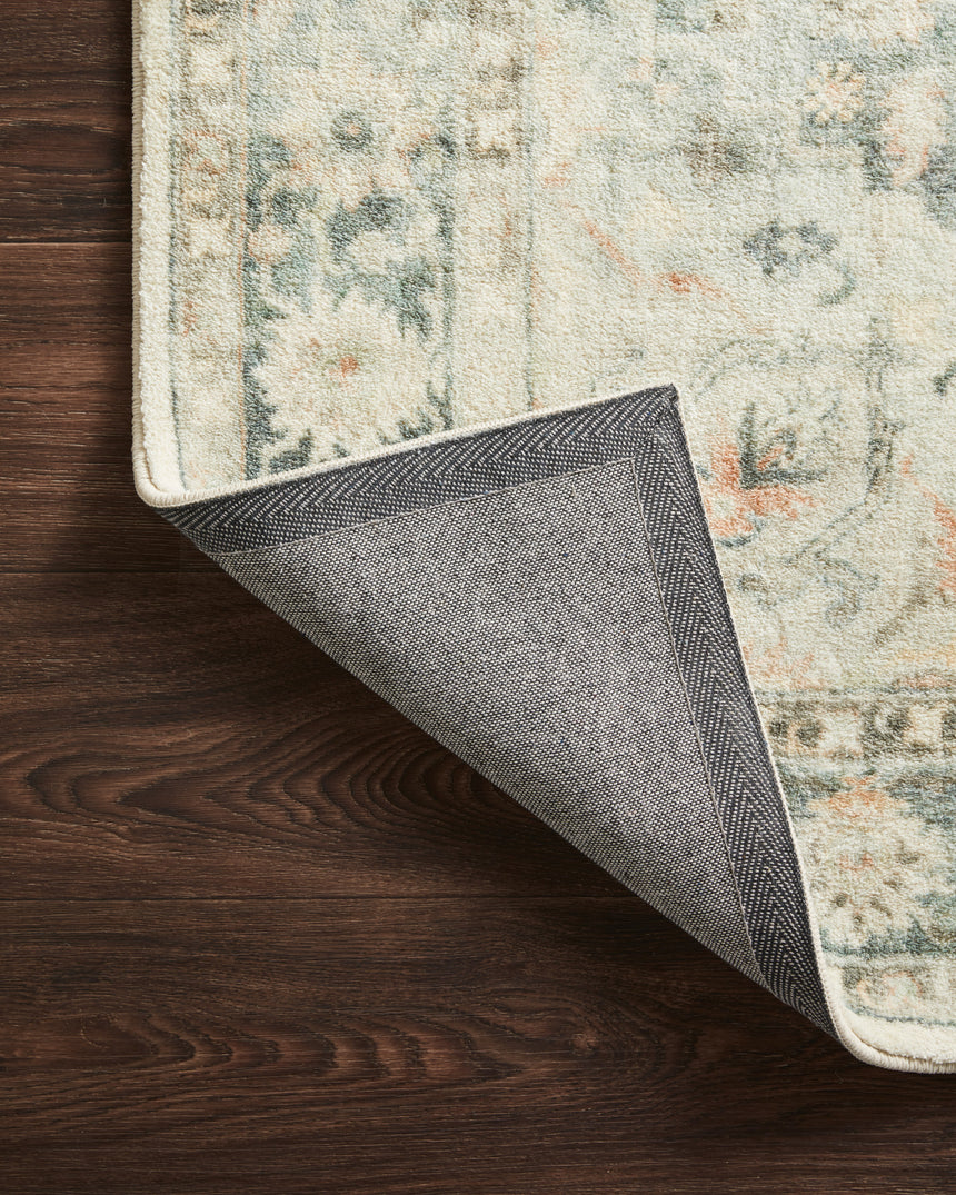 Rosette Rug 08 | Teal / Ivory