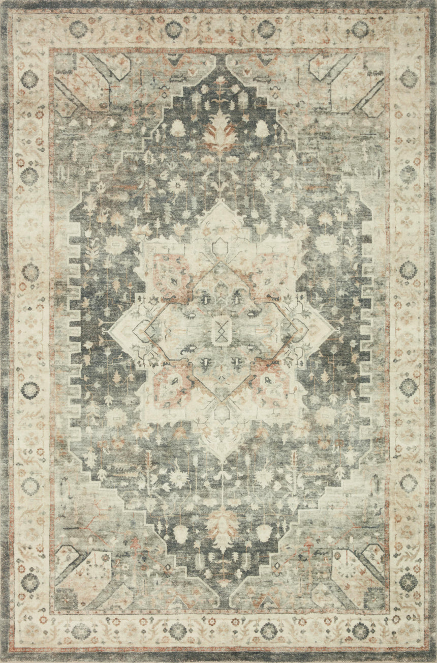 Rosette Rug 09 | Slate / Ivory