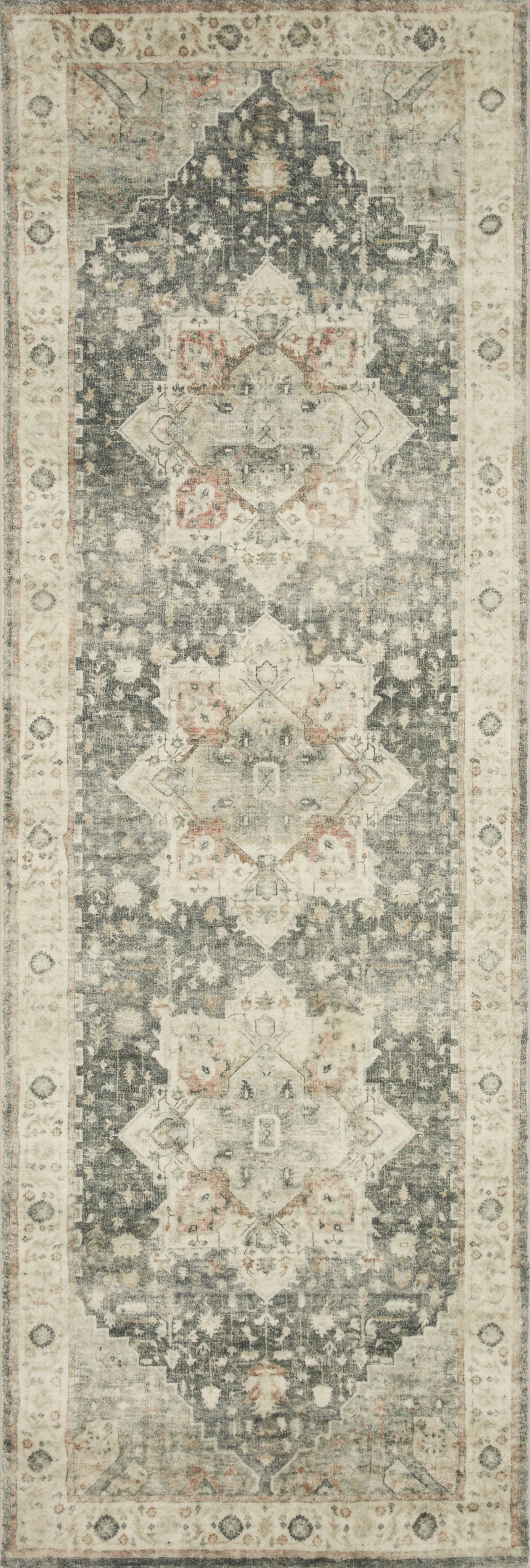Rosette Rug 09 | Slate / Ivory