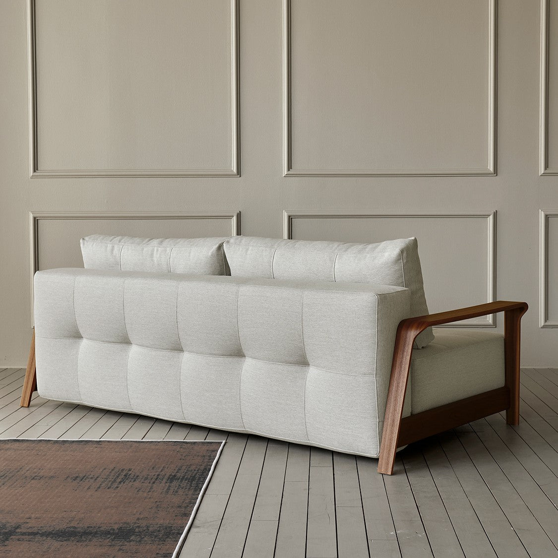 Innovation Living Ran D.E.L Sleeper Sofa, room setting, shown in 527 Mixed Dance Natural