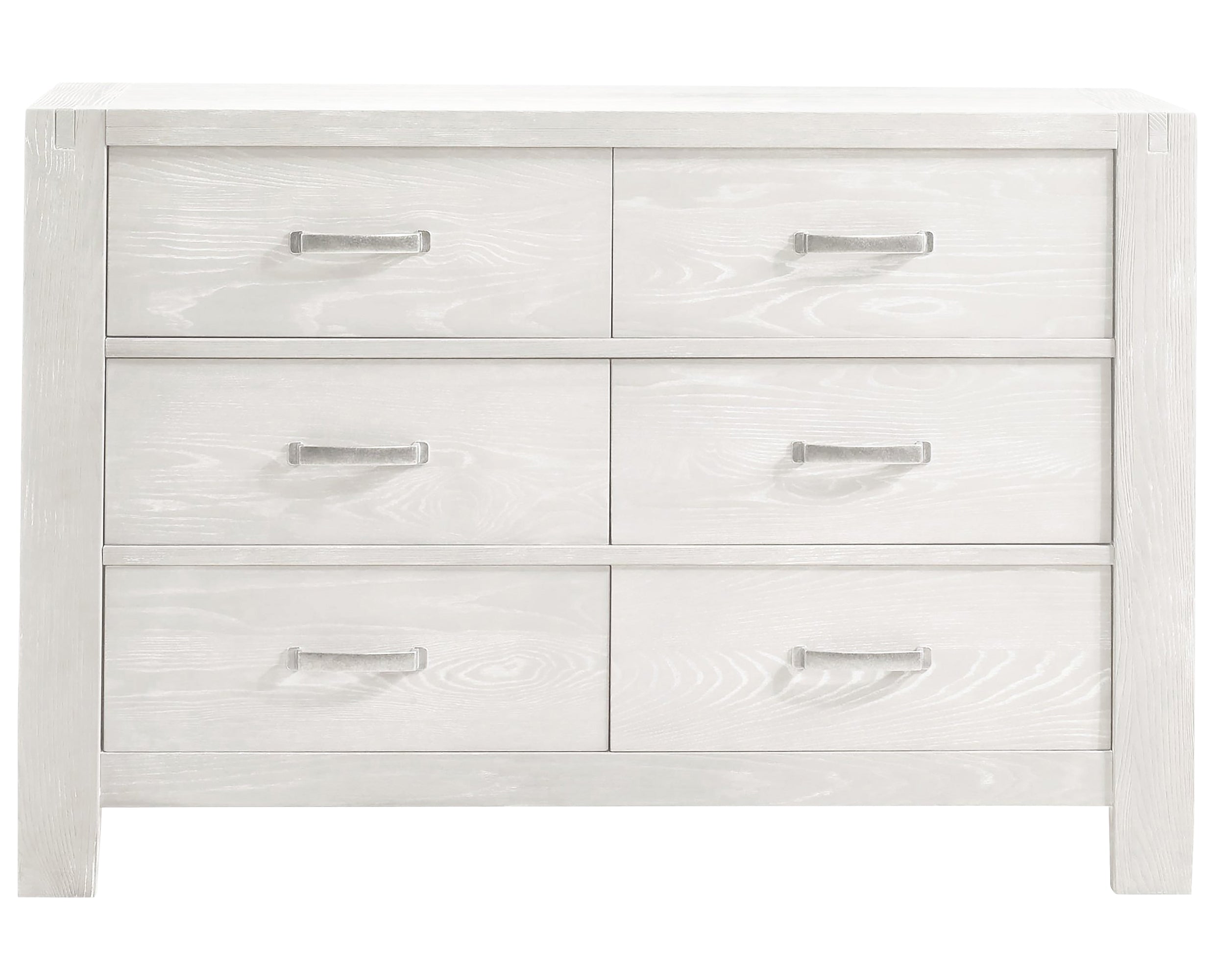 White Brushed Oak | Rustico Double Dresser | Valley Ridge Furniture
