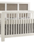 White Brushed Oak with Owl Brushed Oak | Rustico Moderno 5-in-1 Convertible Crib Valley Ridge Furniture