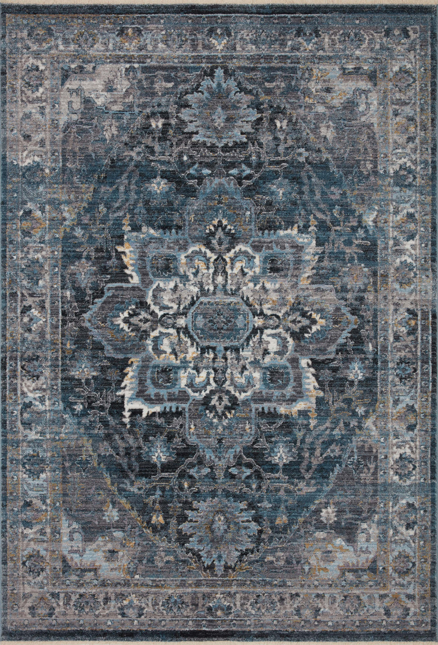 Samra Rug 01 | Denim / Grey