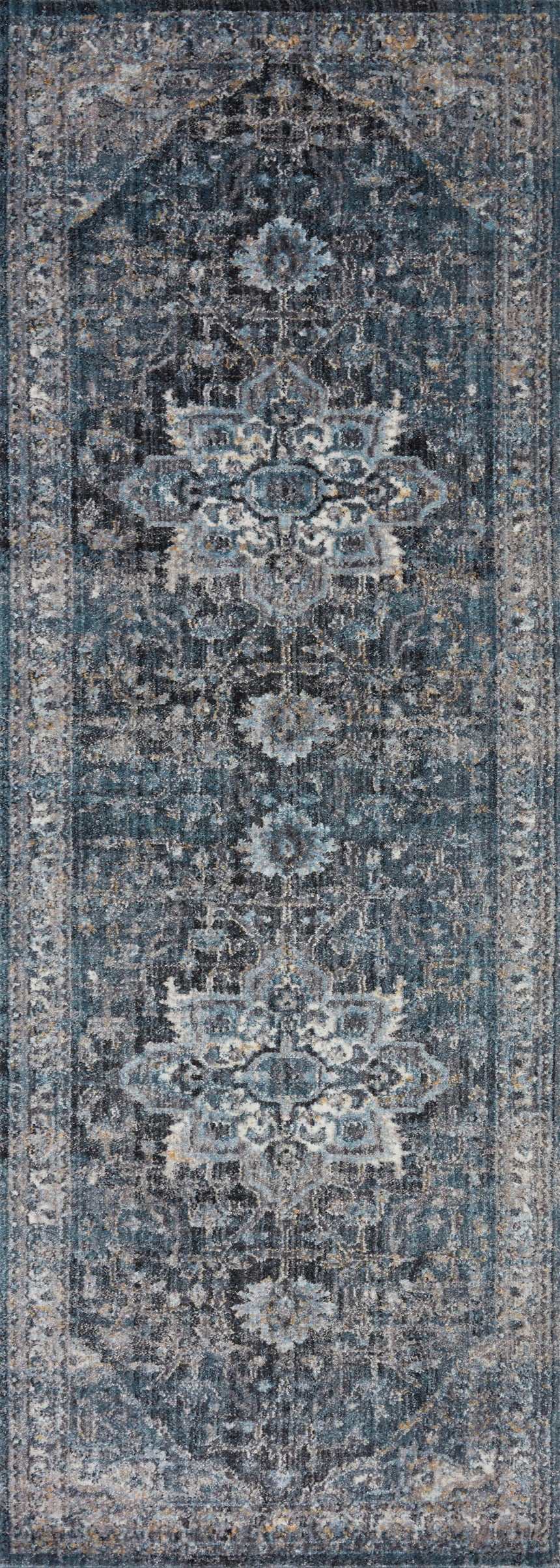 Samra Rug 01 | Denim / Grey