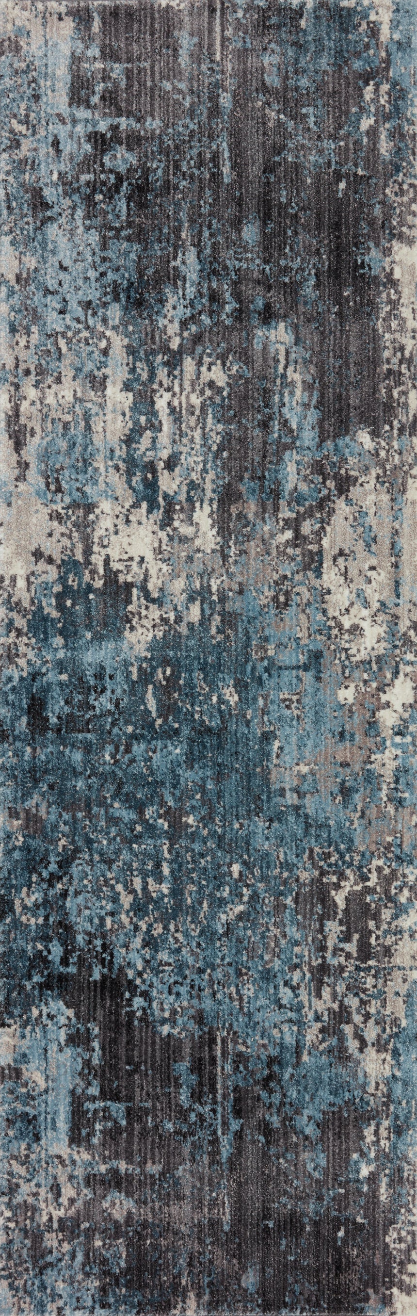 Samra Rug 06 | Charcoal / Sky