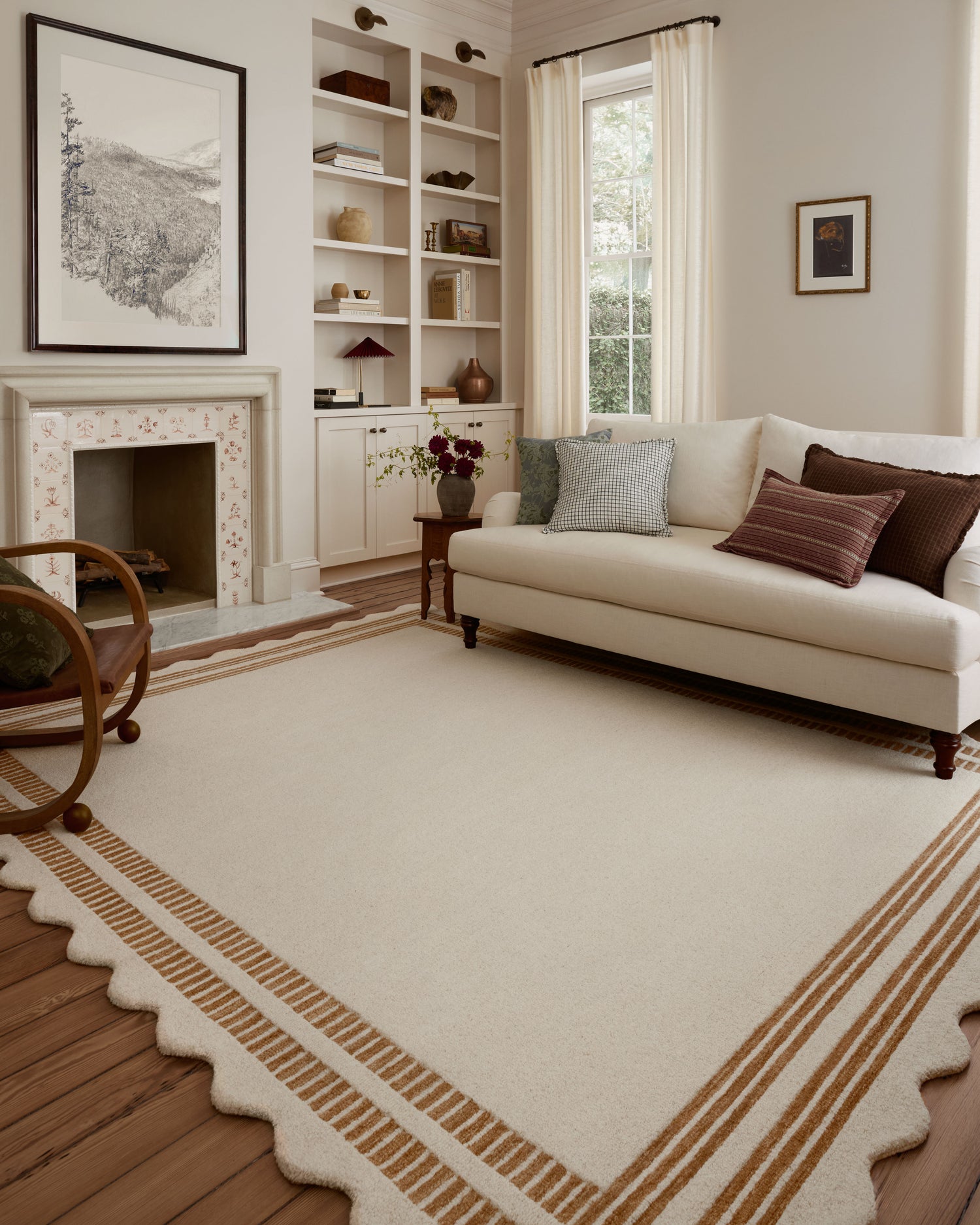 Scottie Rug 01 | Ivory / Rust