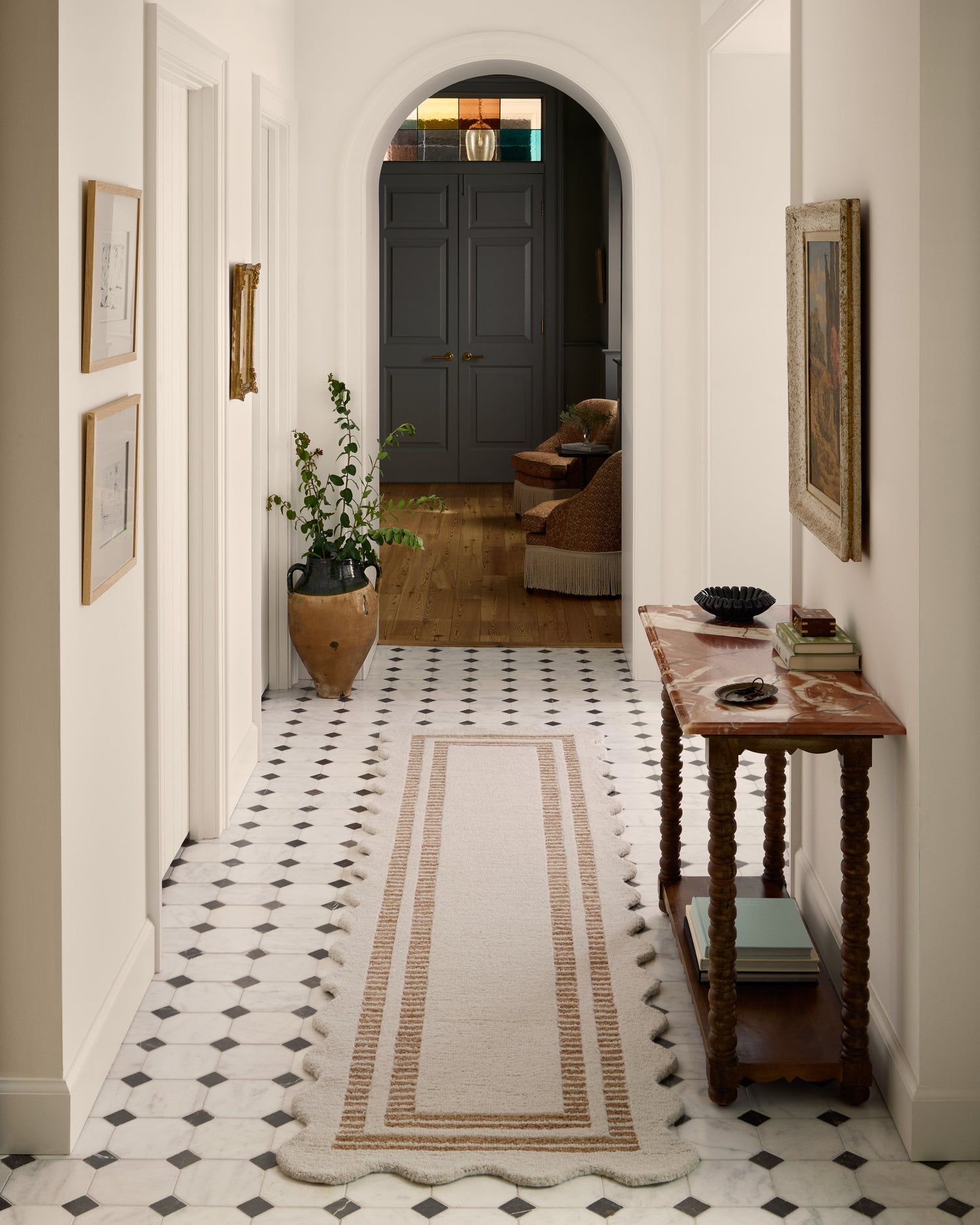 Scottie Rug 01 | Ivory / Rust