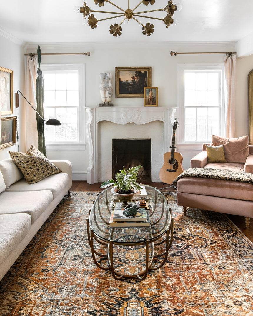 Sebastian Rug 03 | Red / Navy