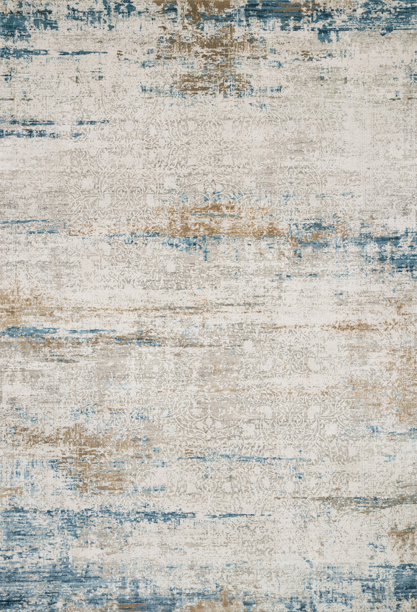 Sienne Rug 05 | Ivory / Azure
