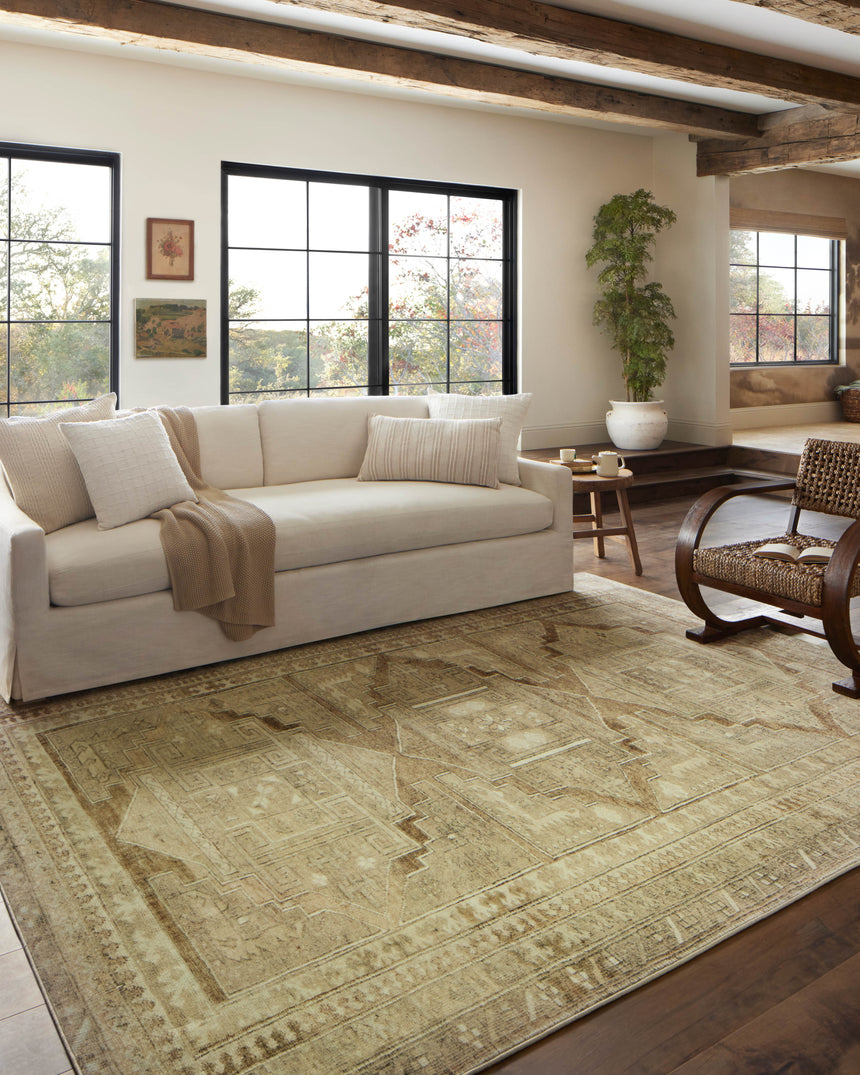 Sinclair Rug 02 | Khaki / Tobacco