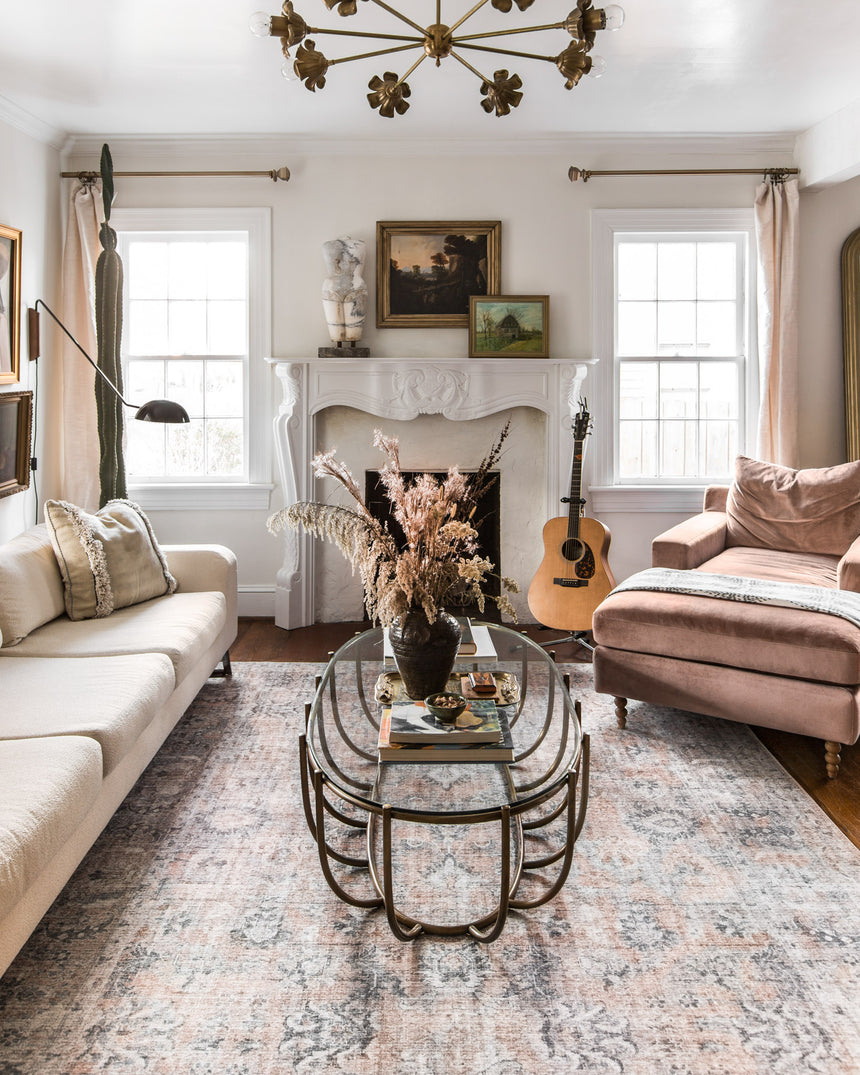 Skye Rug 01 | Blush / Grey