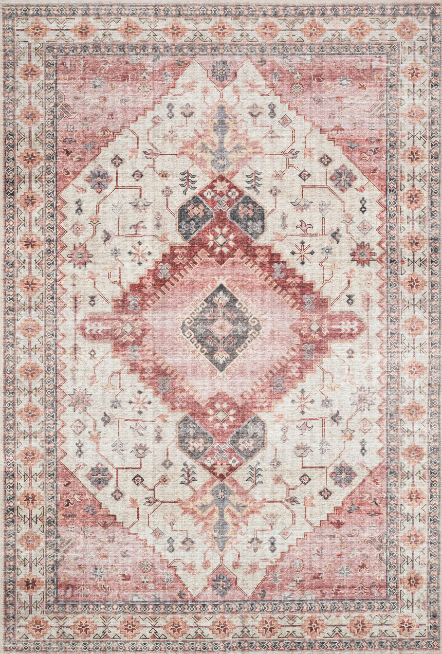 Skye Rug 02 | Ivory / Berry