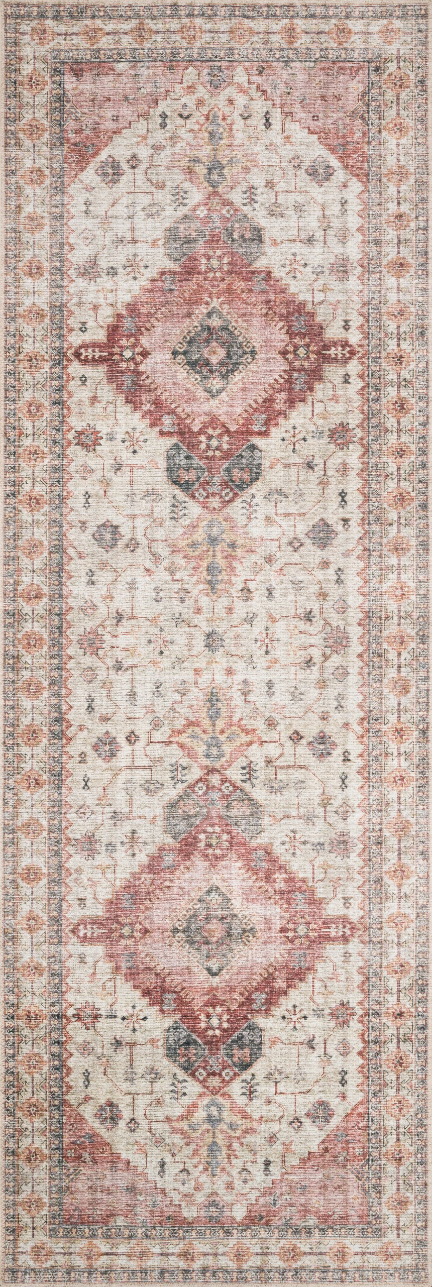 Skye Rug 02 | Ivory / Berry