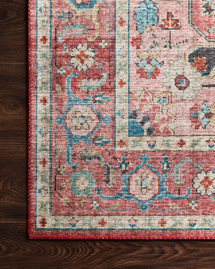 Skye Rug 05 | Brick / Ocean