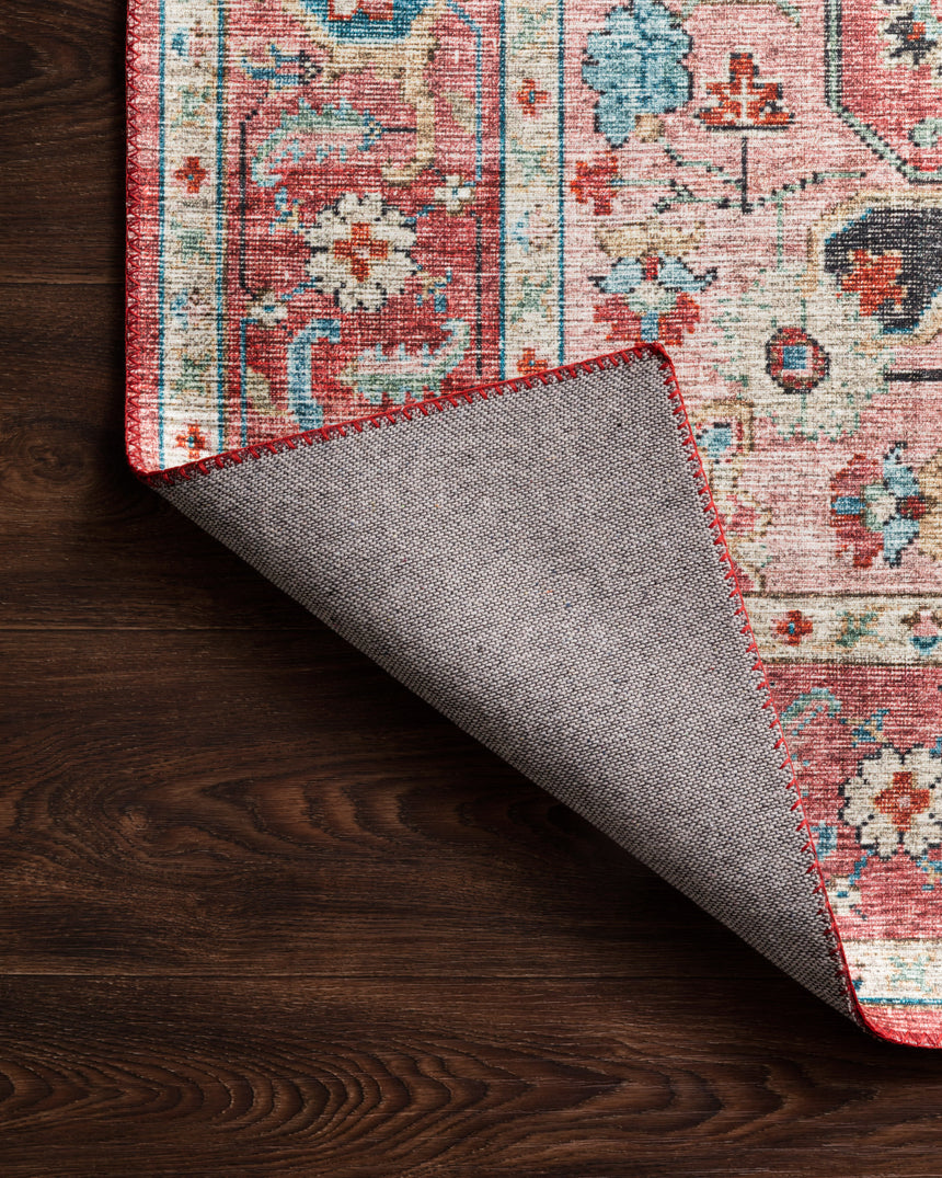 Skye Rug 05 | Brick / Ocean