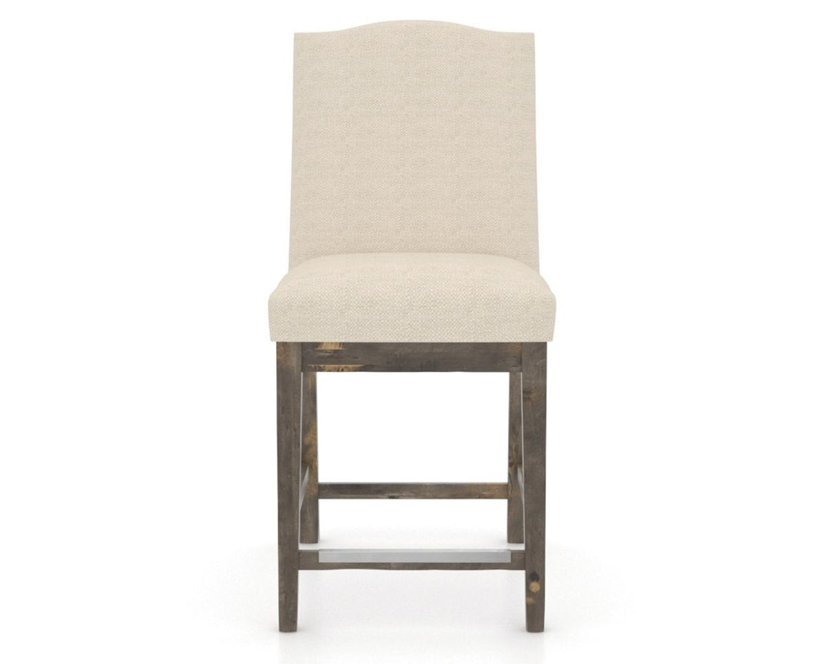 Canadel Champlain Upholstered Counter Stool 310A in 6K Sunbrella® and 08 Shadow, front view