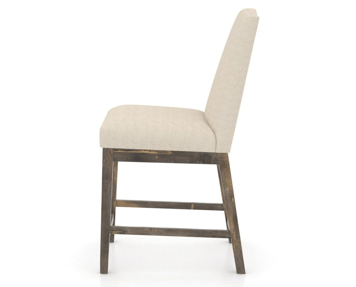 Canadel Champlain Upholstered Counter Stool 310A in 6K Sunbrella® and 08 Shadow, side view