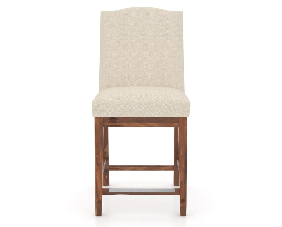 Canadel Champlain Upholstered Counter Stool 310A in 6K Sunbrella® and 33 Spice Washed, front view