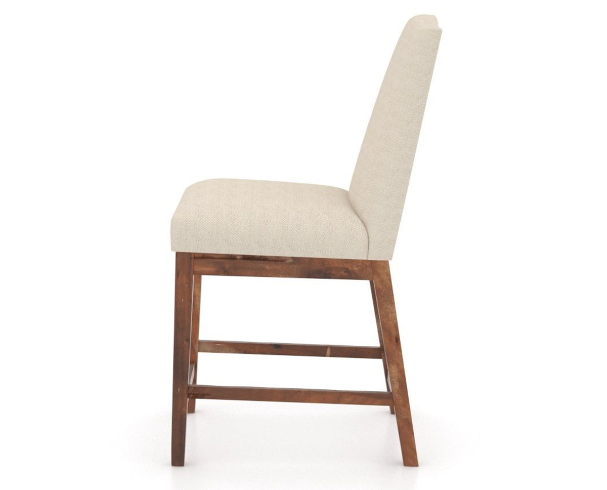 Canadel Champlain Upholstered Counter Stool 310A in 6K Sunbrella® and 33 Spice Washed, side view