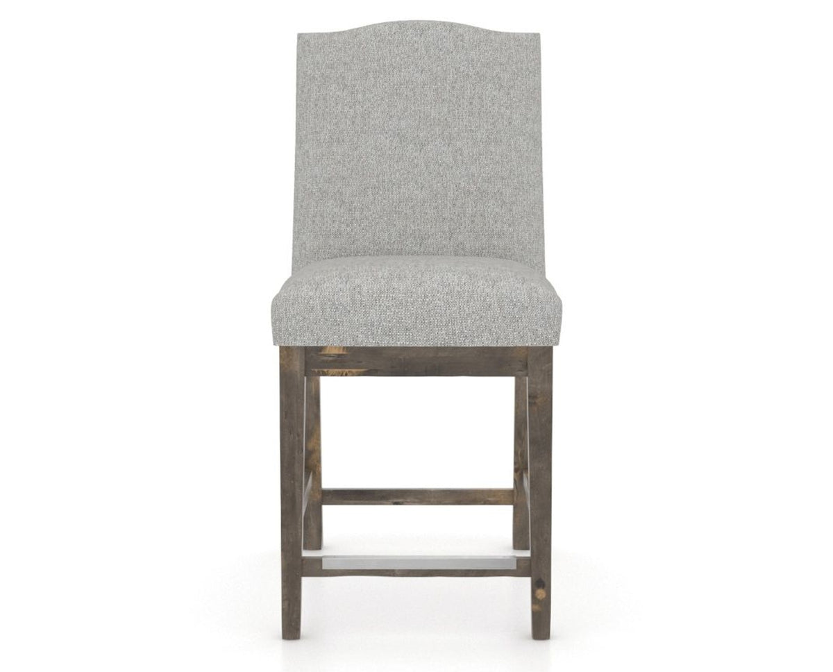 Canadel Champlain Upholstered Counter Stool 310A in 7C Fabric and 08 Shadow, front view