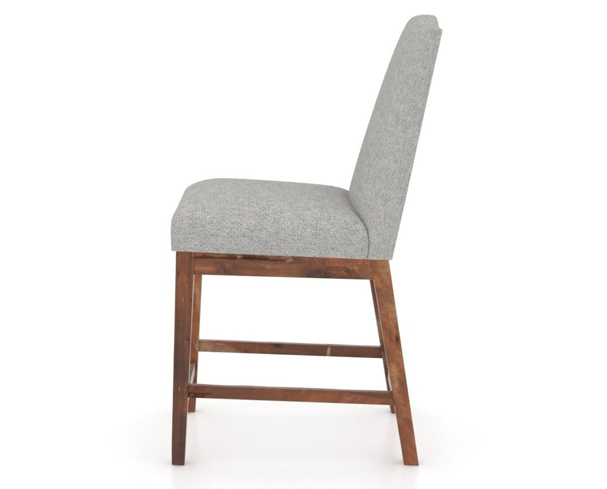 Canadel Champlain Upholstered Counter Stool 310A in 7C Fabric and 33 Spice Washed, side view
