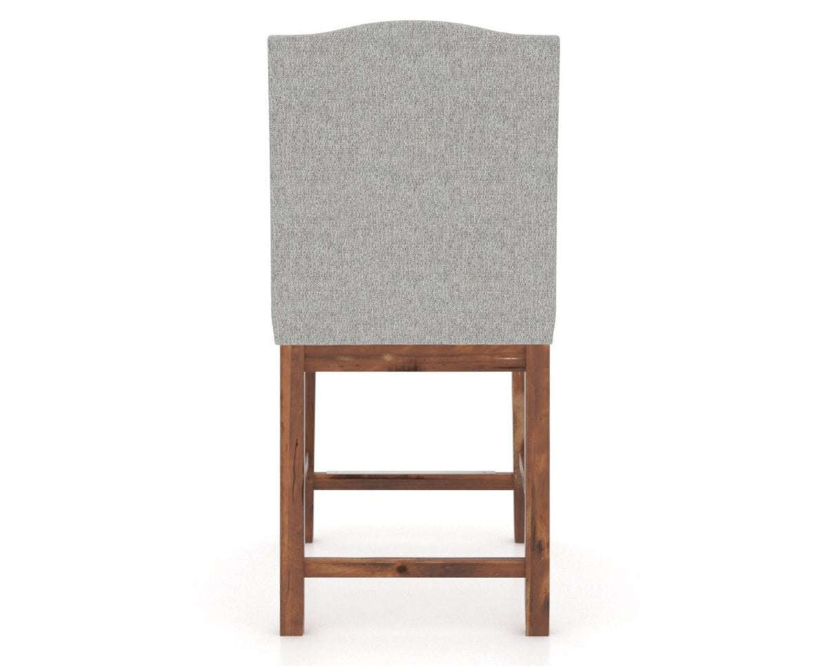 Canadel Champlain Upholstered Counter Stool 310A in 7C Fabric and 33 Spice Washed, back view