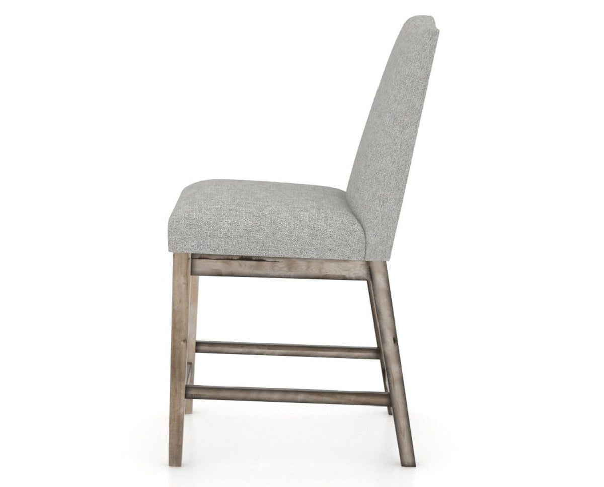 Canadel Champlain Upholstered Counter Stool 310A in 7C Fabric and 72 Heritage Nature, side view