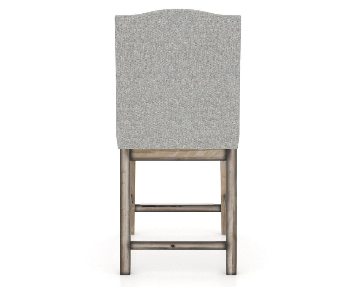 Canadel Champlain Upholstered Counter Stool 310A in 7C Fabric and 72 Heritage Nature, back view
