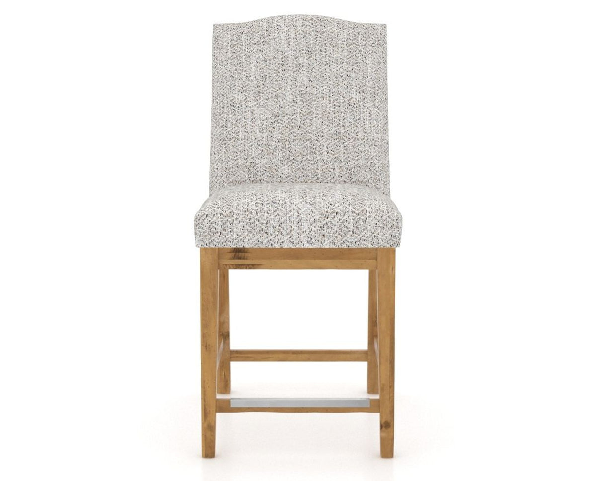 Canadel Champlain Upholstered Counter Stool 310A in FP Crypton® and 01 Honey Washed, front view