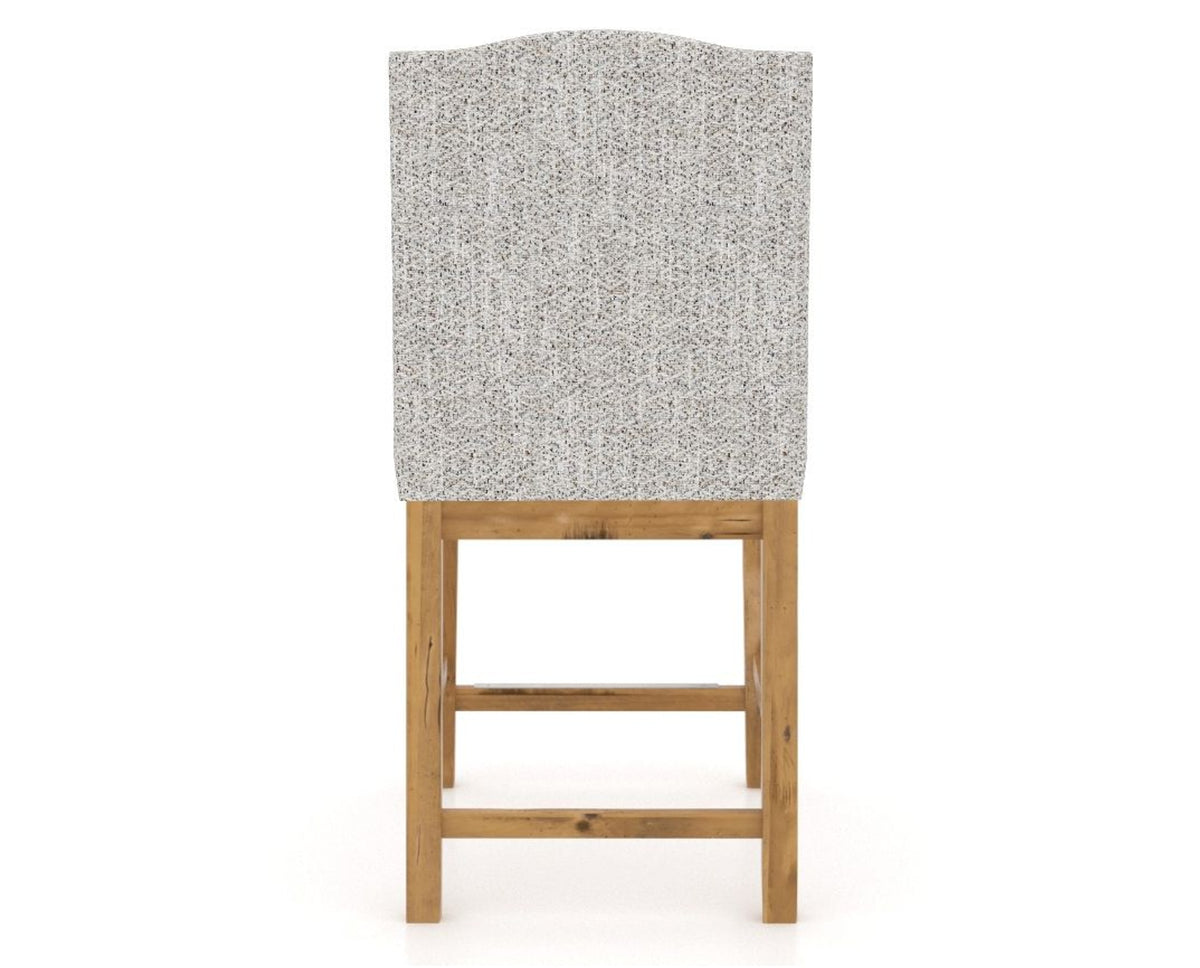 Canadel Champlain Upholstered Counter Stool 310A in FP Crypton® and 01 Honey Washed, back view