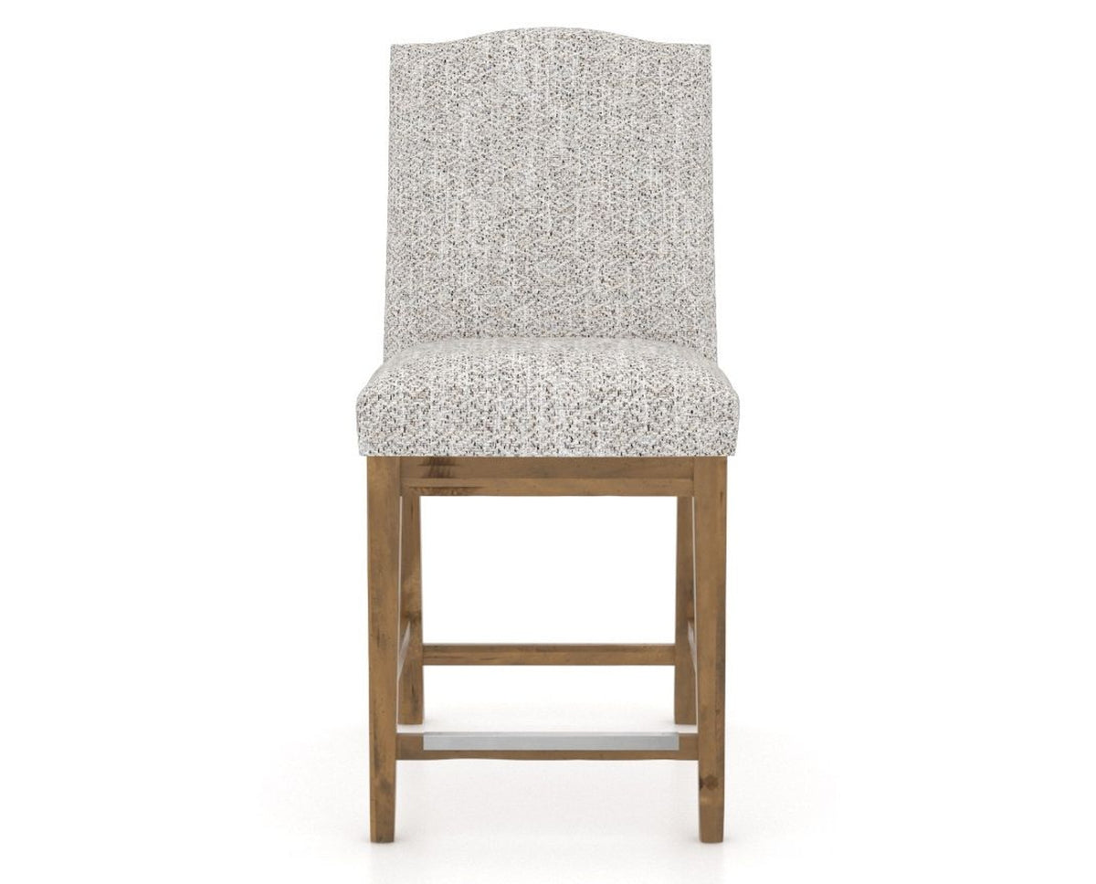 Canadel Champlain Upholstered Counter Stool 310A in FP Crypton® and 03 Oak Washed, front view