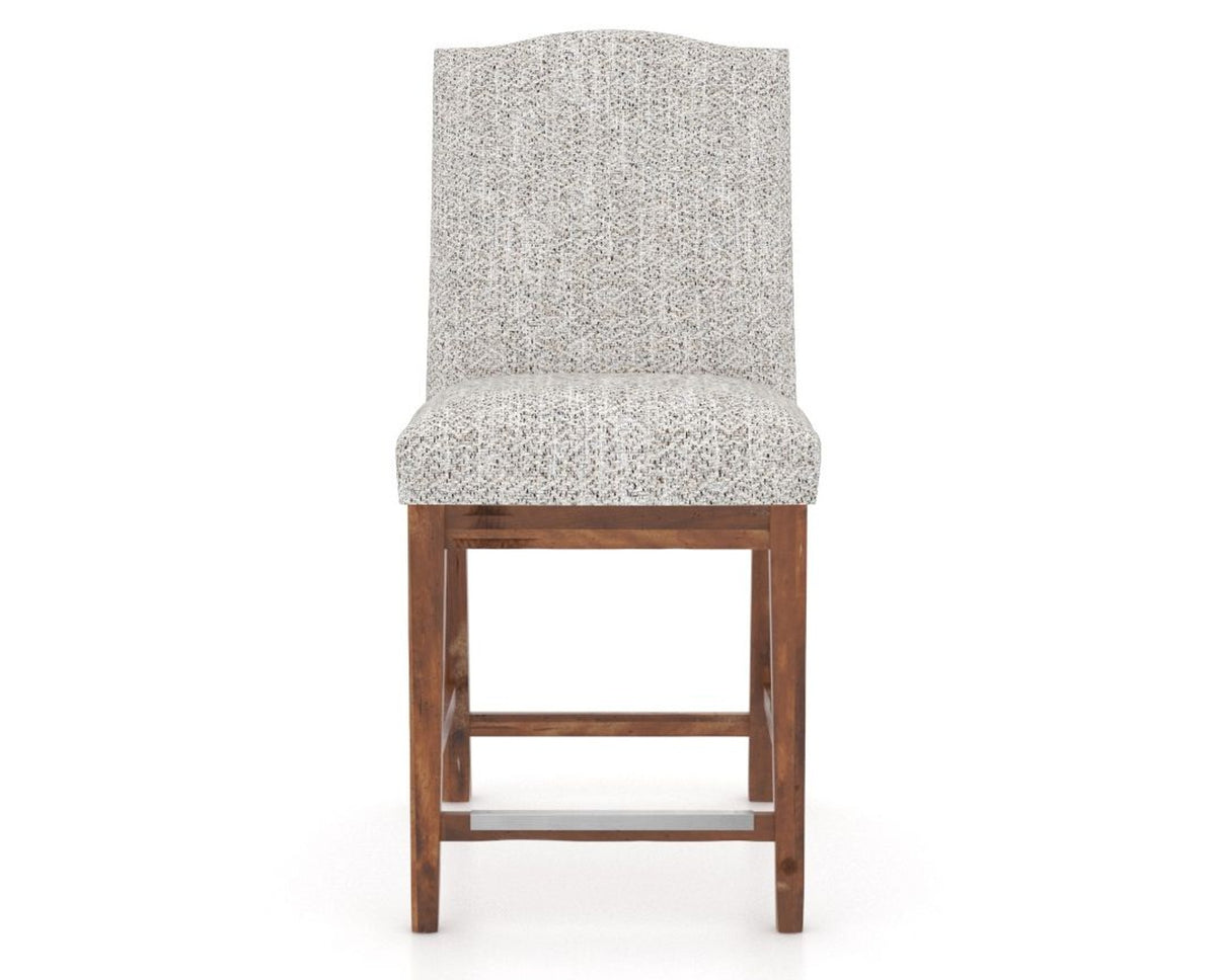 Canadel Champlain Upholstered Counter Stool 310A in FP Crypton® and 33 Spice Washed, front view
