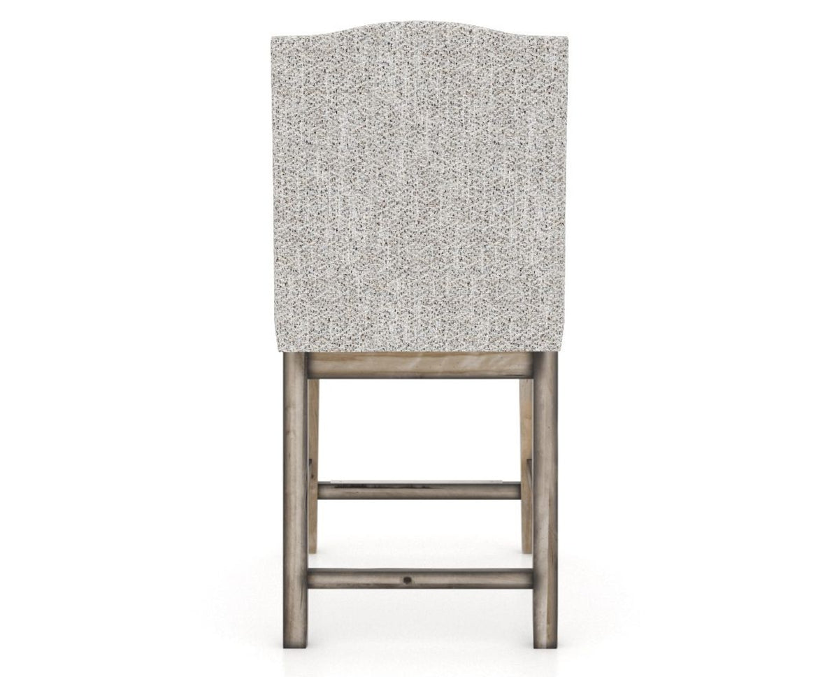 Canadel Champlain Upholstered Counter Stool 310A in FP Crypton® and 72 Heritage Nature, back view