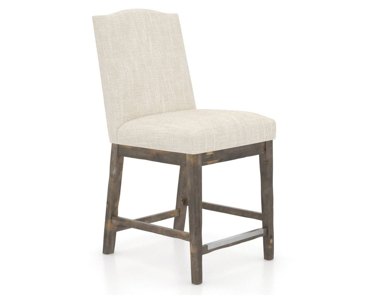 Canadel Champlain Upholstered Counter Stool 310A in FT InsideOut® and 08 Shadow, three-quarter view