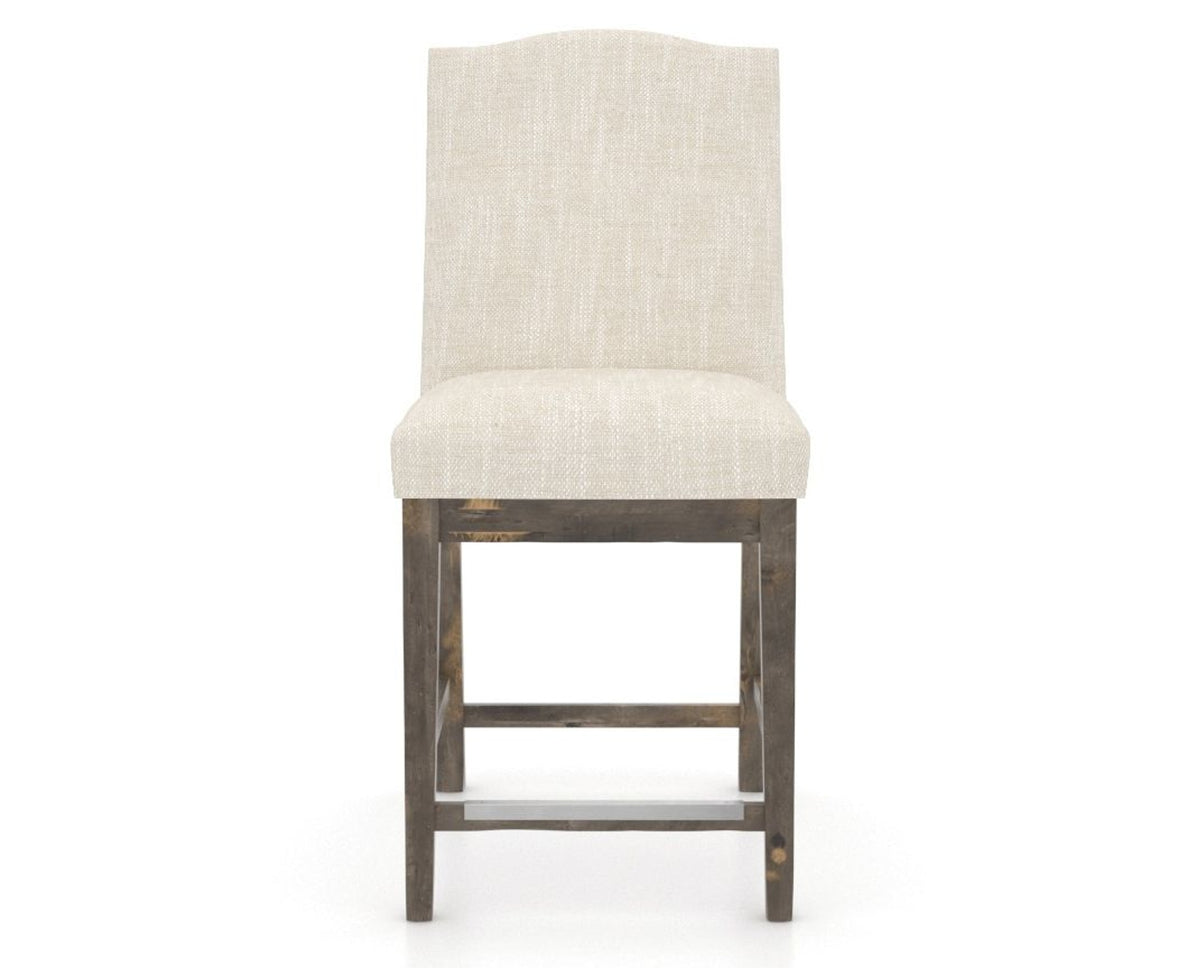 Canadel Champlain Upholstered Counter Stool 310A in FT InsideOut® and 08 Shadow, front view