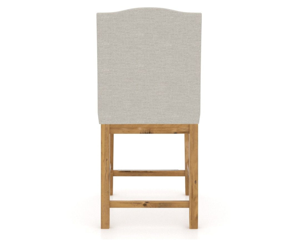 Canadel Champlain Upholstered Counter Stool 310A in TB Fabric and 01 Honey Washed, back view