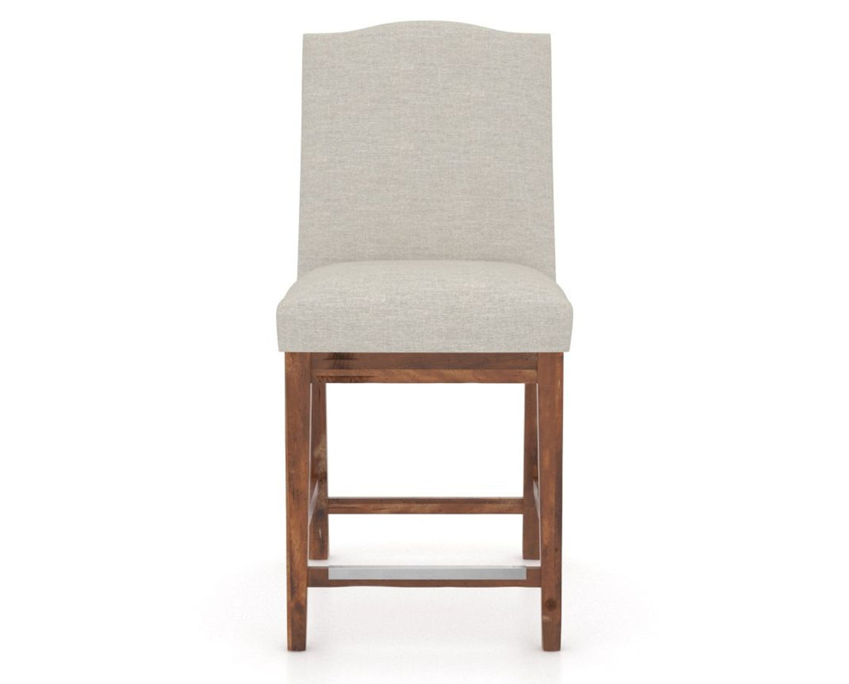 Canadel Champlain Upholstered Counter Stool 310A in TB Fabric and 33 Spice Washed, front view