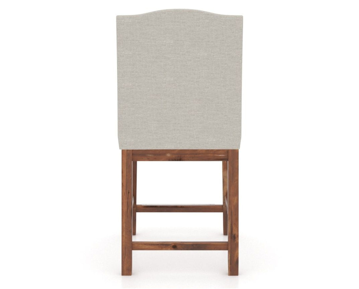Canadel Champlain Upholstered Counter Stool 310A in TB Fabric and 33 Spice Washed, back view