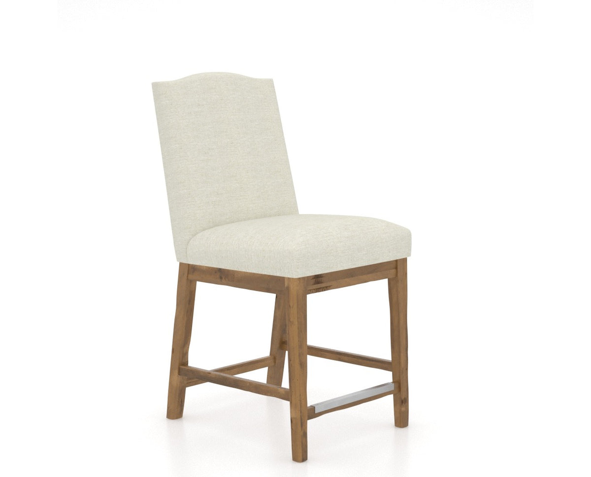Canadel Champlain Counter Stool 310A in Oak Washed & Fabric TW, three-quarter view