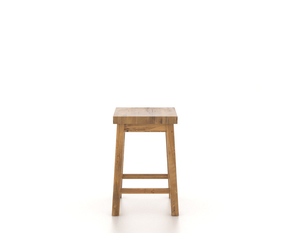 Canadel Champlain Block Stool in Honey Washed, back view