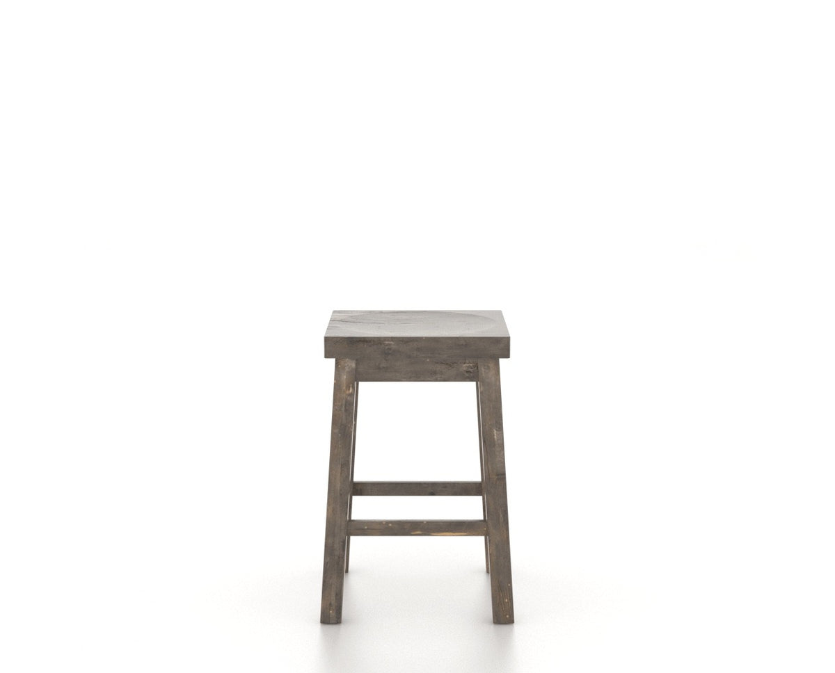 Canadel Champlain Block Stool in Shadow, side view