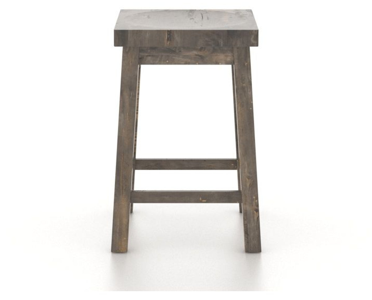 Canadel Champlain Block Stool in Shadow, back view