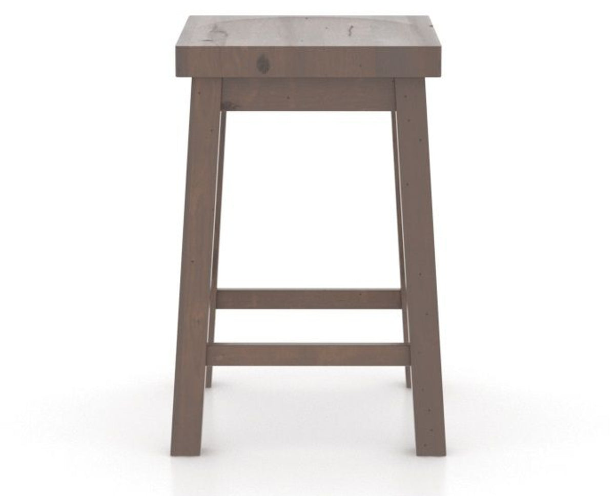 Canadel Loft Backless Counter Stool 5057 in 19 Cognac Washed, front view