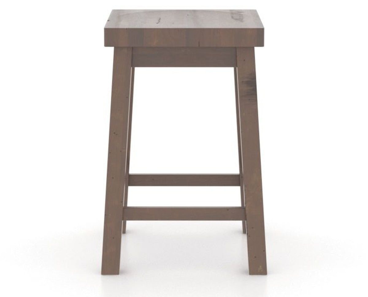 Canadel Loft Backless Counter Stool 5057 in 19 Cognac Washed, back view