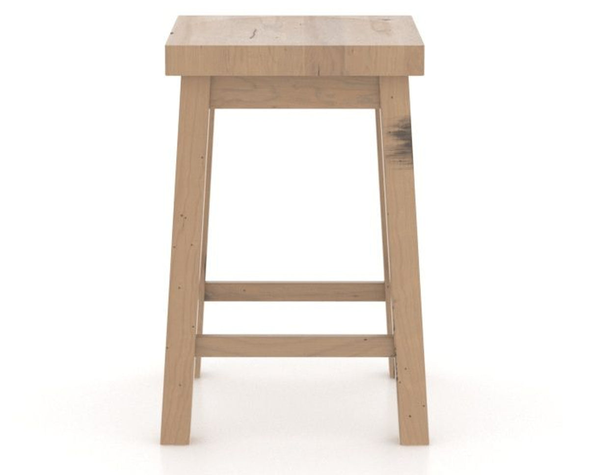 Canadel Loft Backless Counter Stool 5057 in 20 Caramel Washed, back view