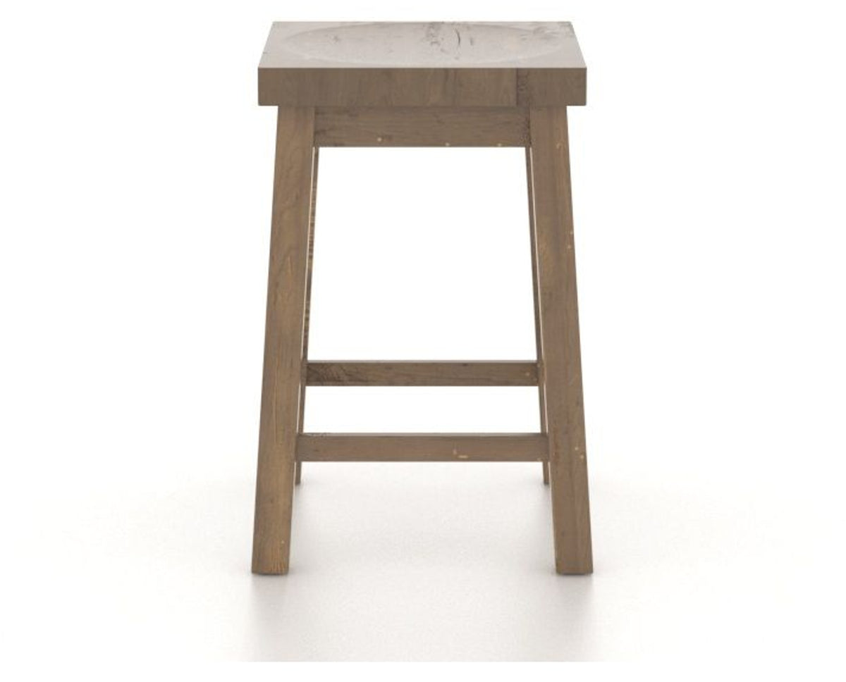 Canadel Champlain Block Stool in Pecan Washed, back view