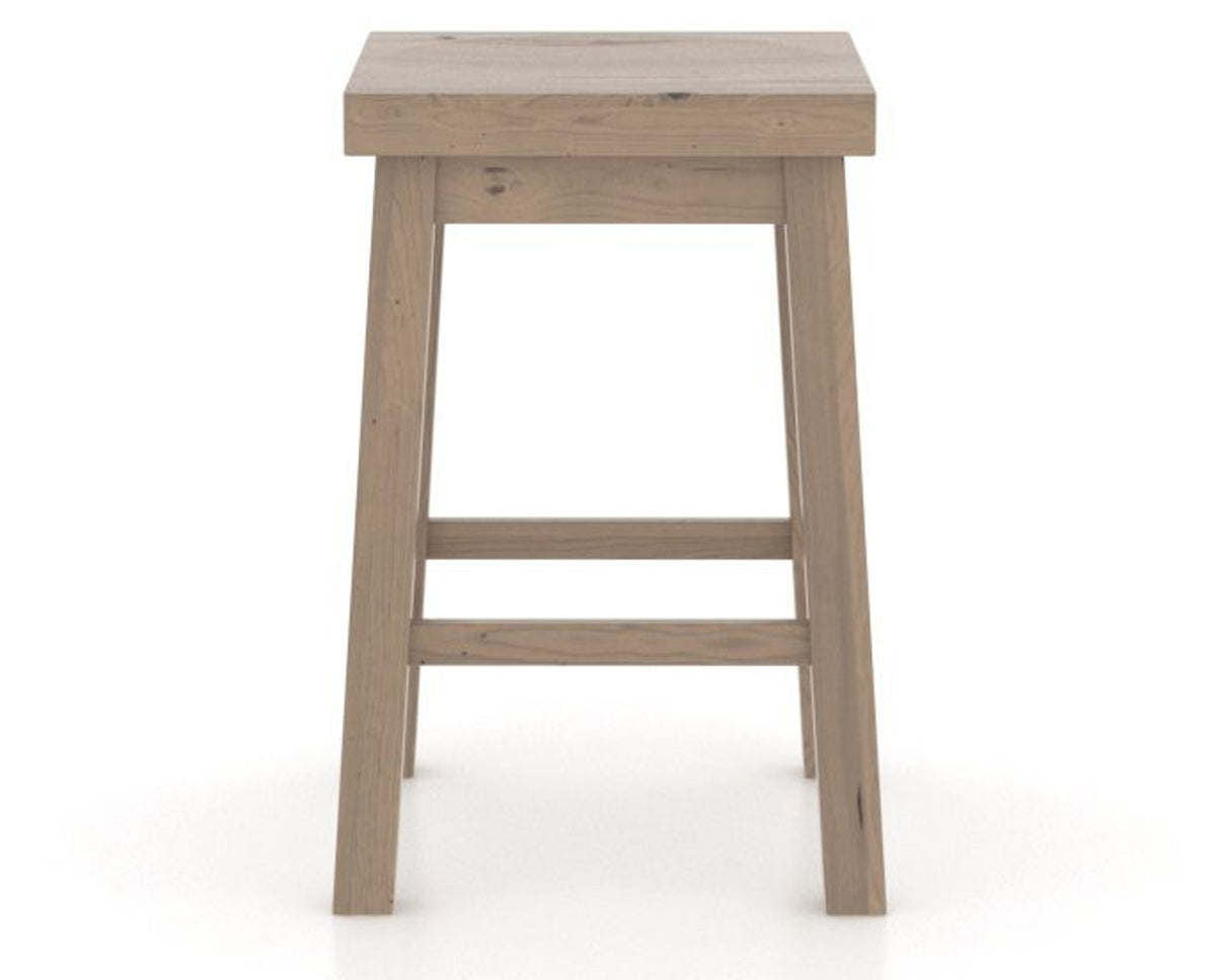Canadel Loft Backless Counter Stool 5057 in 25 Pecan Washed, side view