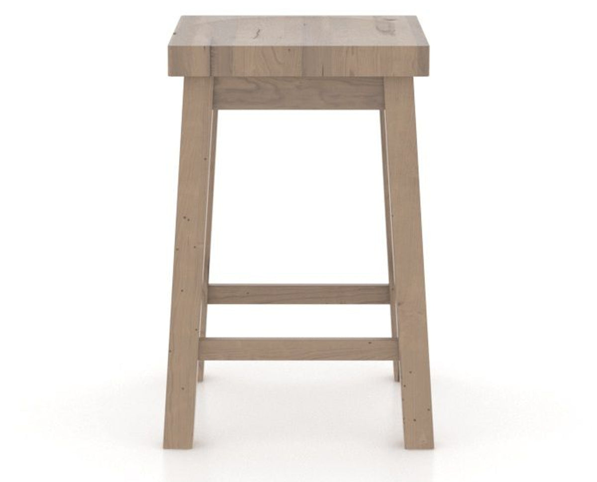 Canadel Loft Backless Counter Stool 5057 in 25 Pecan Washed, back view
